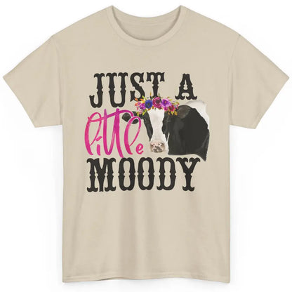 Floral Diary Cow Just Little Moody Heifer Cow Lovers Farmers Classic Unisex T-Shirt