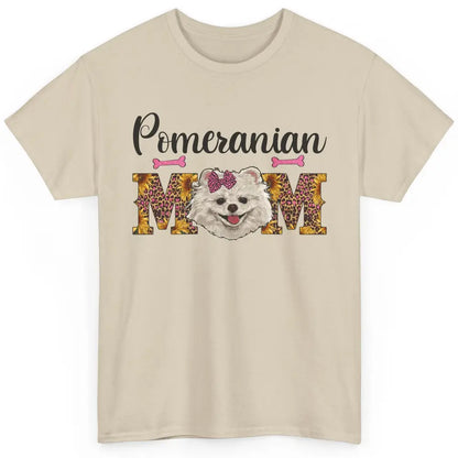 Sunflower Leopard Pomeranian Mom Western Pomeranian Dog Lady Classic Unisex T-Shirt