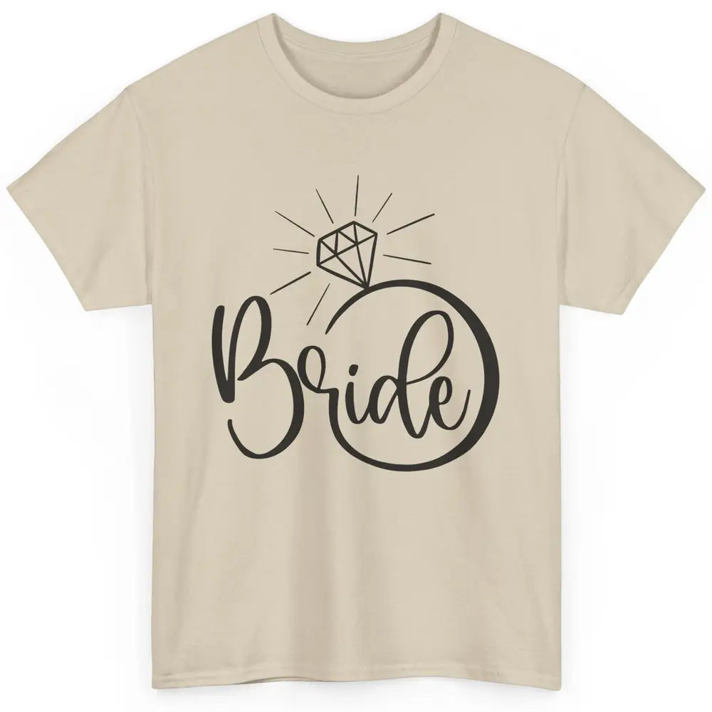 Bride To Be Wedding Ring Future Mrs. Engagement Bachelorette Classic Unisex T-Shirt