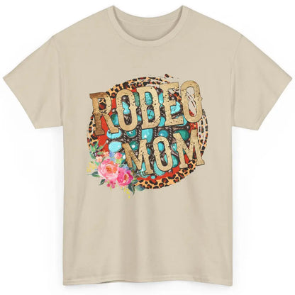 Floral Leopard Rodeo Mom Turquoise Western Country Cowgirl Classic Unisex T-Shirt