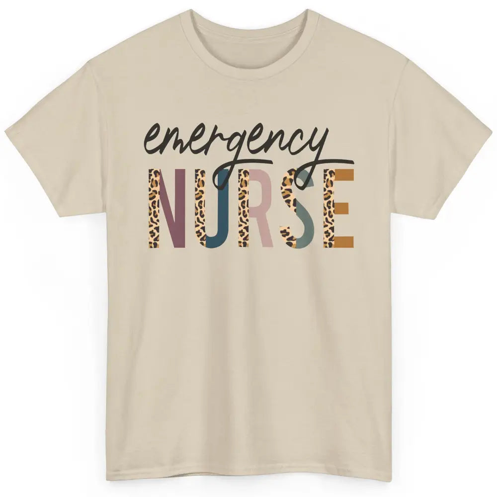 Emergency Nurse Leopard Nurse Gift Classic Unisex T-Shirt