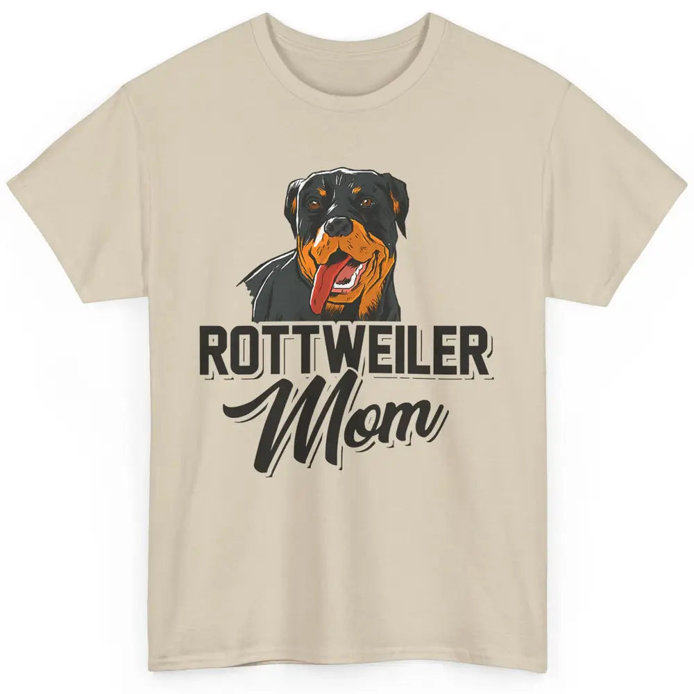 Cute Rottweiler Mom Dog Owner Rotti Fur Pet Mothers Day Mama Classic Unisex T-Shirt