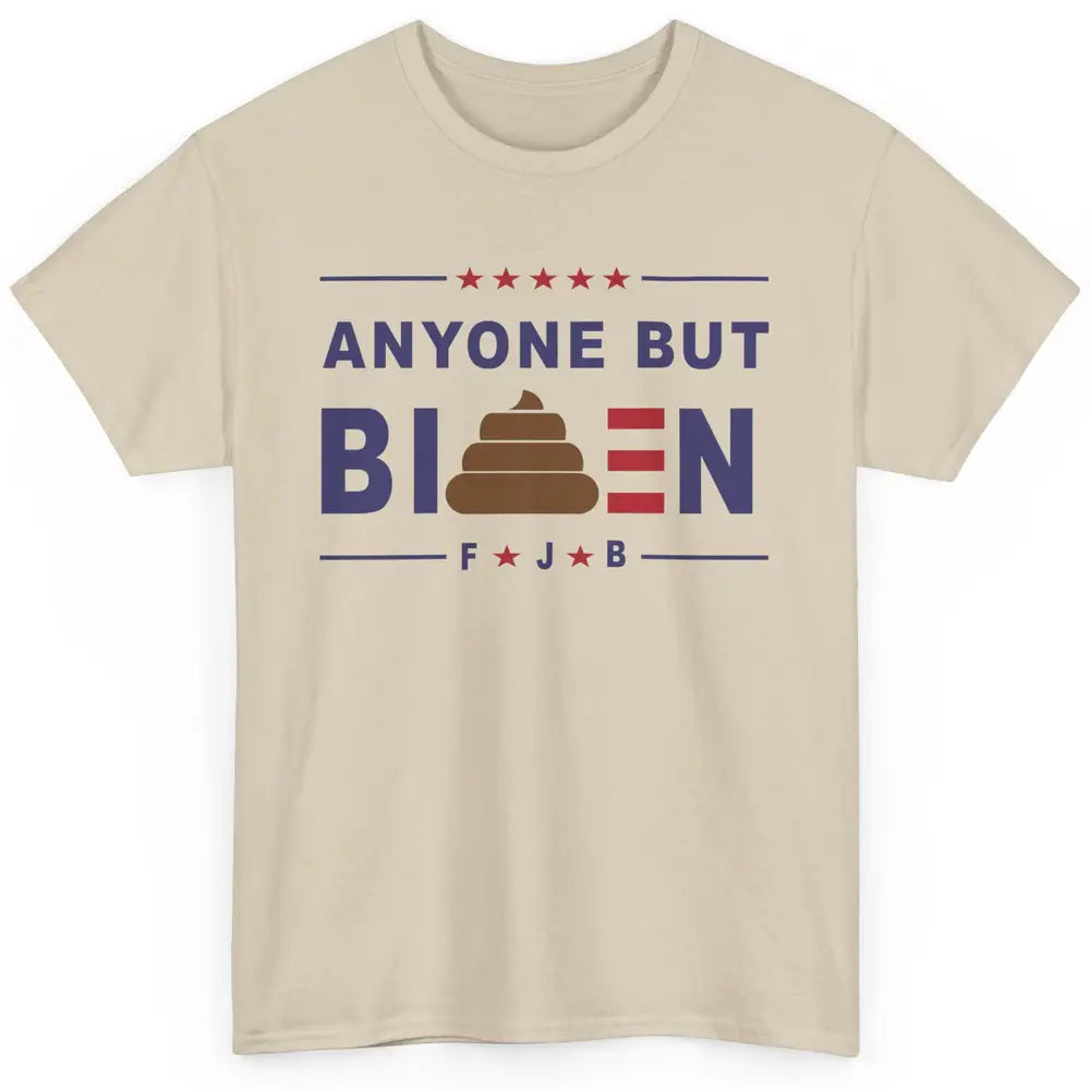 Funny Anyone But Biden Anti Liberals Conservative US Flag Classic Unisex T-Shirt