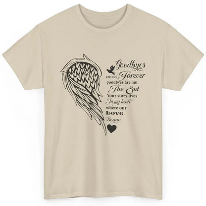 Angel Wing Cardinals Goodbyes Are Not The End Loving Memory Classic Unisex T-Shirt