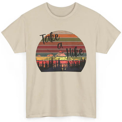 Vintage Take A Hike Sunset Hiker Hiking Camping Lover Gift Classic Unisex T-Shirt