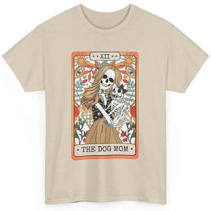 Retro Skeleton Tarot Card The Dog Mom Halloween Dog Lovers Classic Unisex T-Shirt