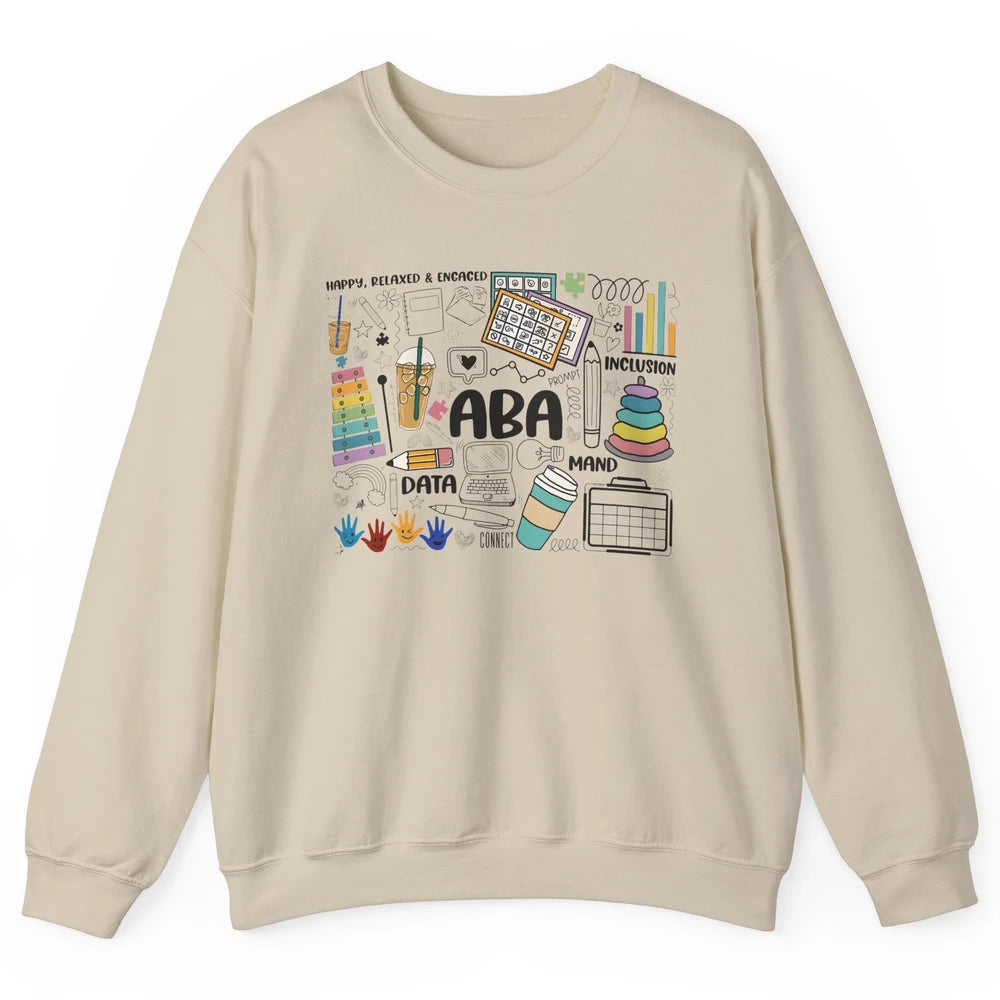 ABA Applied Behavior Analysis Sped Teacher RBT Therapist Unisex Crewneck Sweatshirt