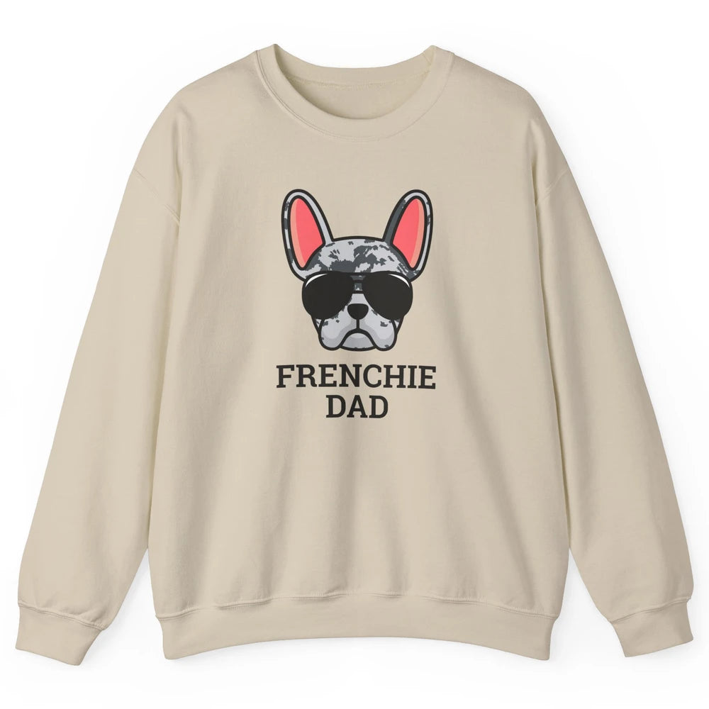 Blue Merle French Dad Frenchie Bulldog Cool Pet Owner Father Unisex Crewneck Sweatshirt