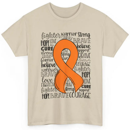 Functional Neurological Disorder FND Orange Ribbon Hope Love Classic Unisex T-Shirt