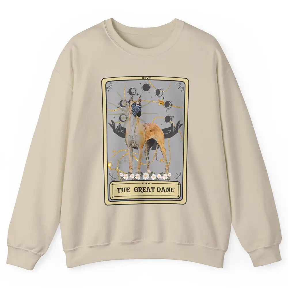 The Great Dane Tarot Card Great Dane Mom Halloween Dog Mom Unisex Crewneck Sweatshirt