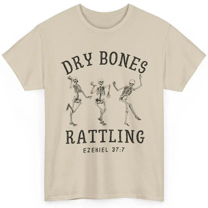 Christian Dancing Skeleton Dry Bone Rattling Bible Halloween Classic Unisex T-Shirt