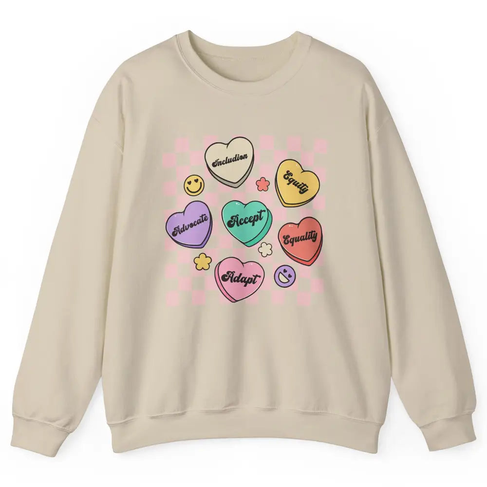 Special Education Sped Teacher Love Valentine Inclusion Unisex Crewneck Sweatshirt