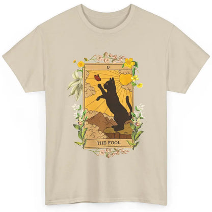 Funny Cat The Fool Tarot Card Halloween Costume Cat Lovers Classic Unisex T-Shirt