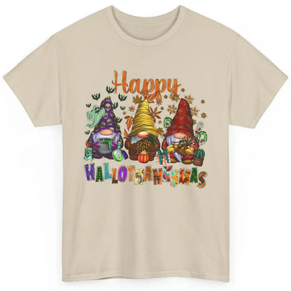 Funny Gnomes Happy Hallo-thank-mas Fall Pumpkin Thanksgiving Classic Unisex T-Shirt