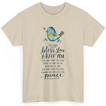 Floral Christian Lord Bless You Keep You Bible Inspirational Classic Unisex T-Shirt