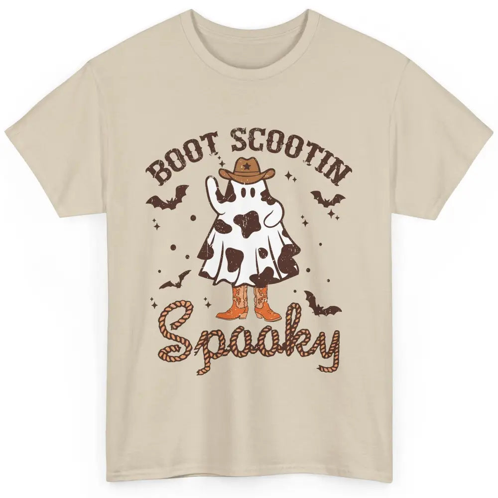 Cowboy Ghost Cowhide Boot Scooting Spooky Western Halloween Classic Unisex T-Shirt