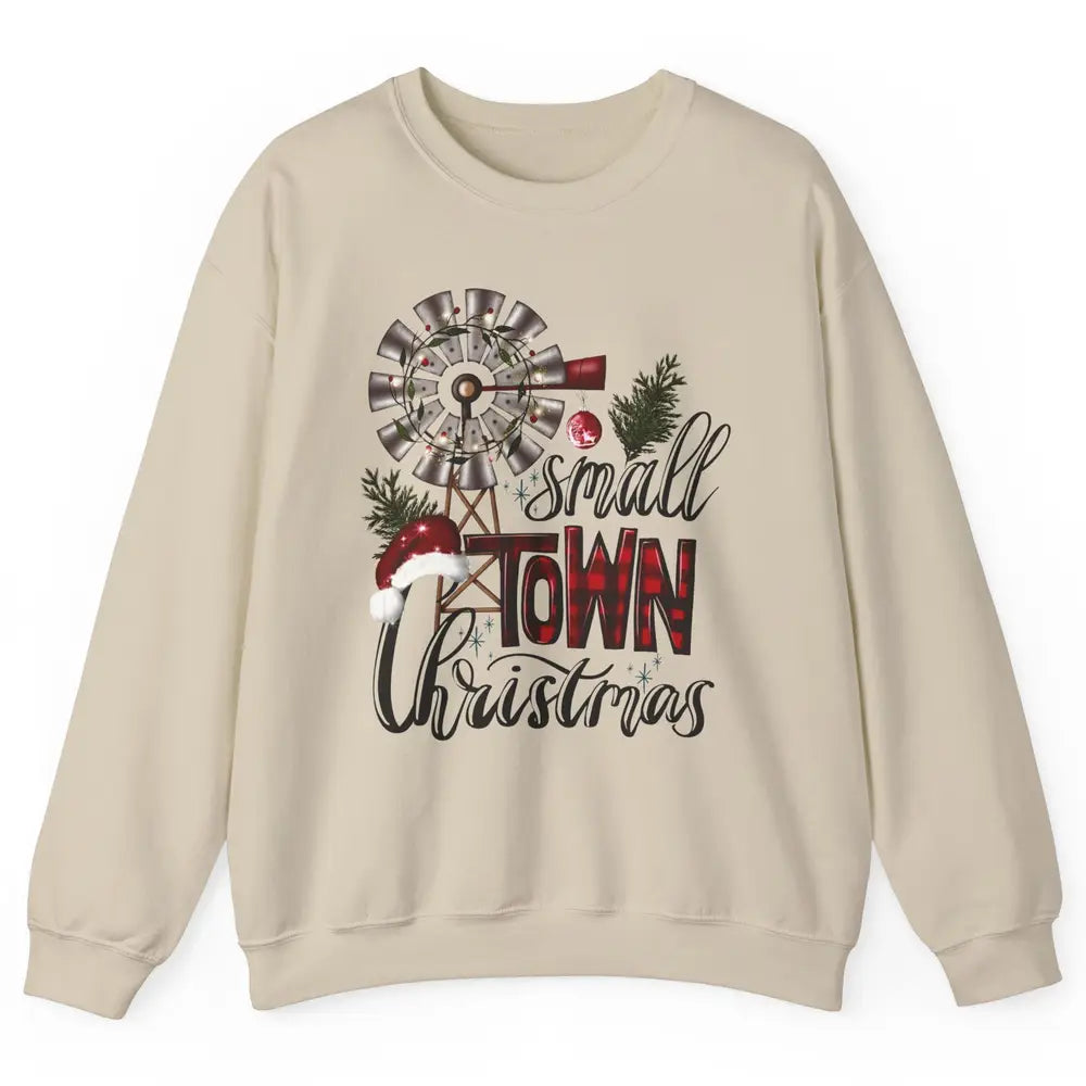 Retro Small Town Christmas Western Hometown Christmas Unisex Crewneck Sweatshirt