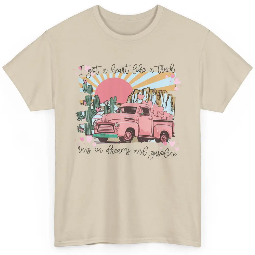 Western Sunset Cowgirl I Got Heart Like Truck Rodeo Cactus Classic Unisex T-Shirt