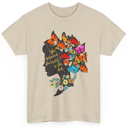 Floral Women Butterfly Inspirational Saying Mental Health Classic Unisex T-Shirt