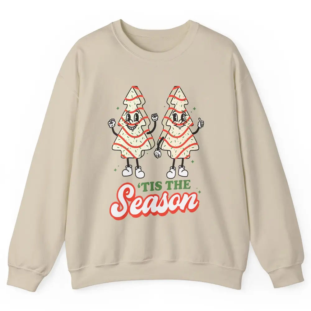 Merry Christmas Little Tis The Season Xmas Tree Cookies Snow Unisex Crewneck Sweatshirt