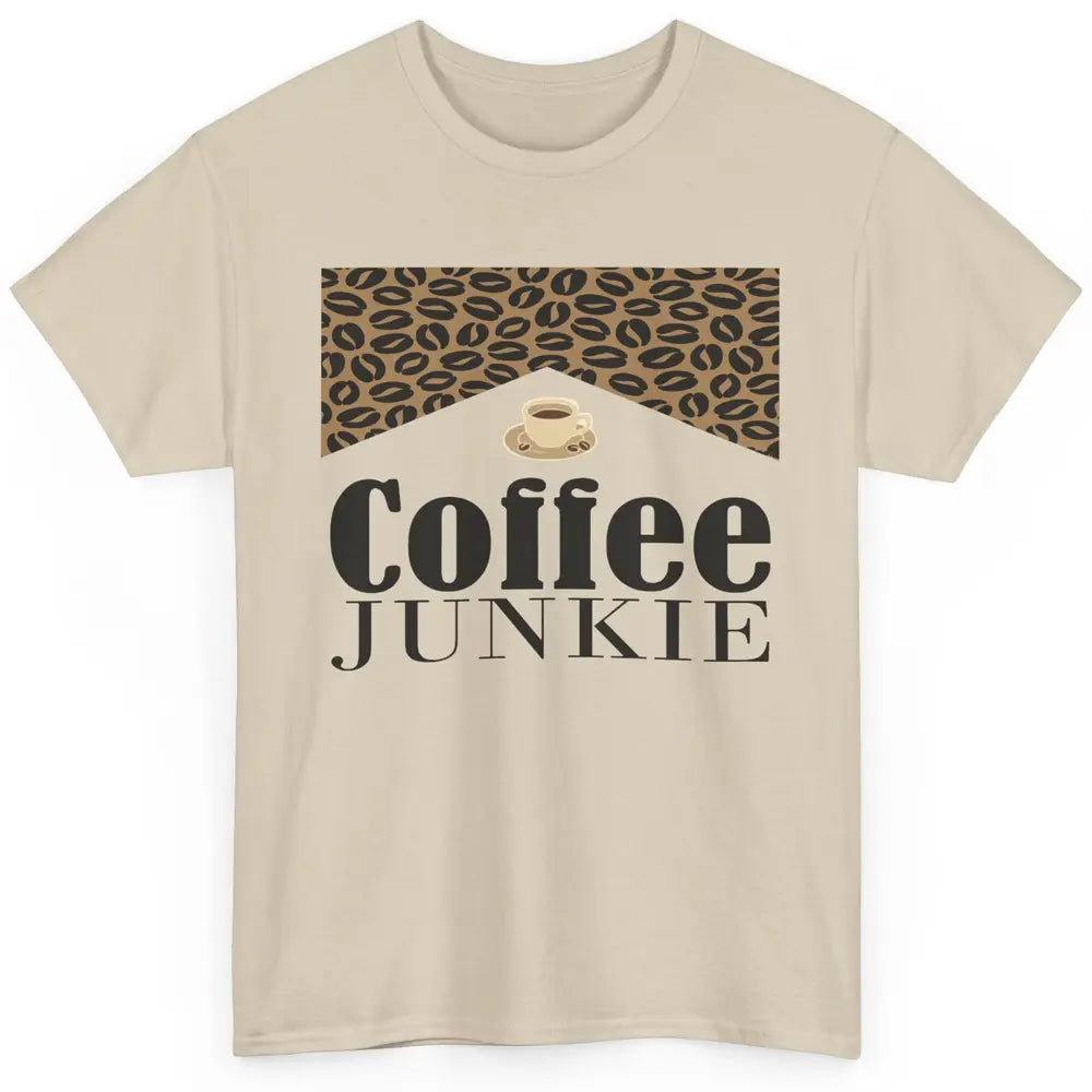 Coffee Junkie Red Leopard Coffee Lovers Gift Retro Country Classic Unisex T-Shirt