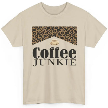 Coffee Junkie Red Leopard Coffee Lovers Gift Retro Country Classic Unisex T-Shirt