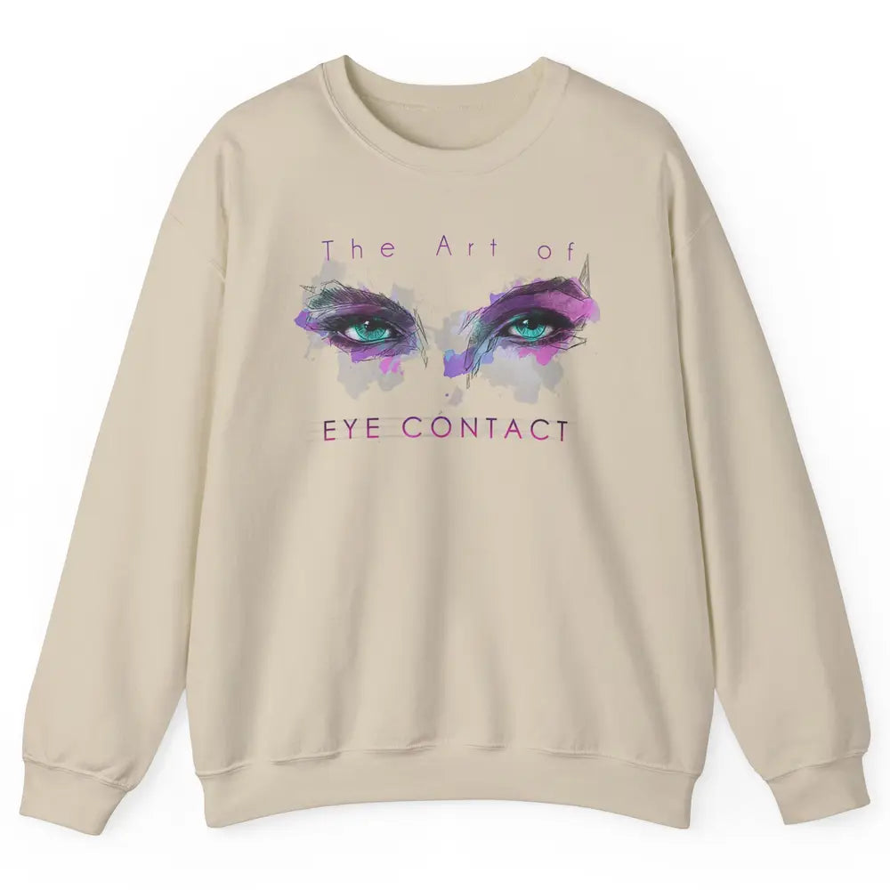 Art Eye Contact Optometry Ophthalmology Optician Watercolor Unisex Crewneck Sweatshirt