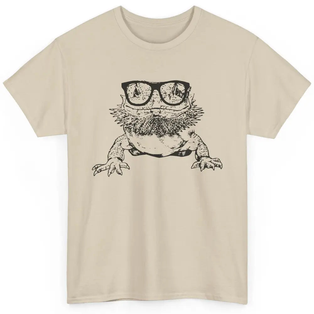 Funny Bearded Dragon Cute Reptile Lizard Nerdy Glass Animal Classic Unisex T-Shirt