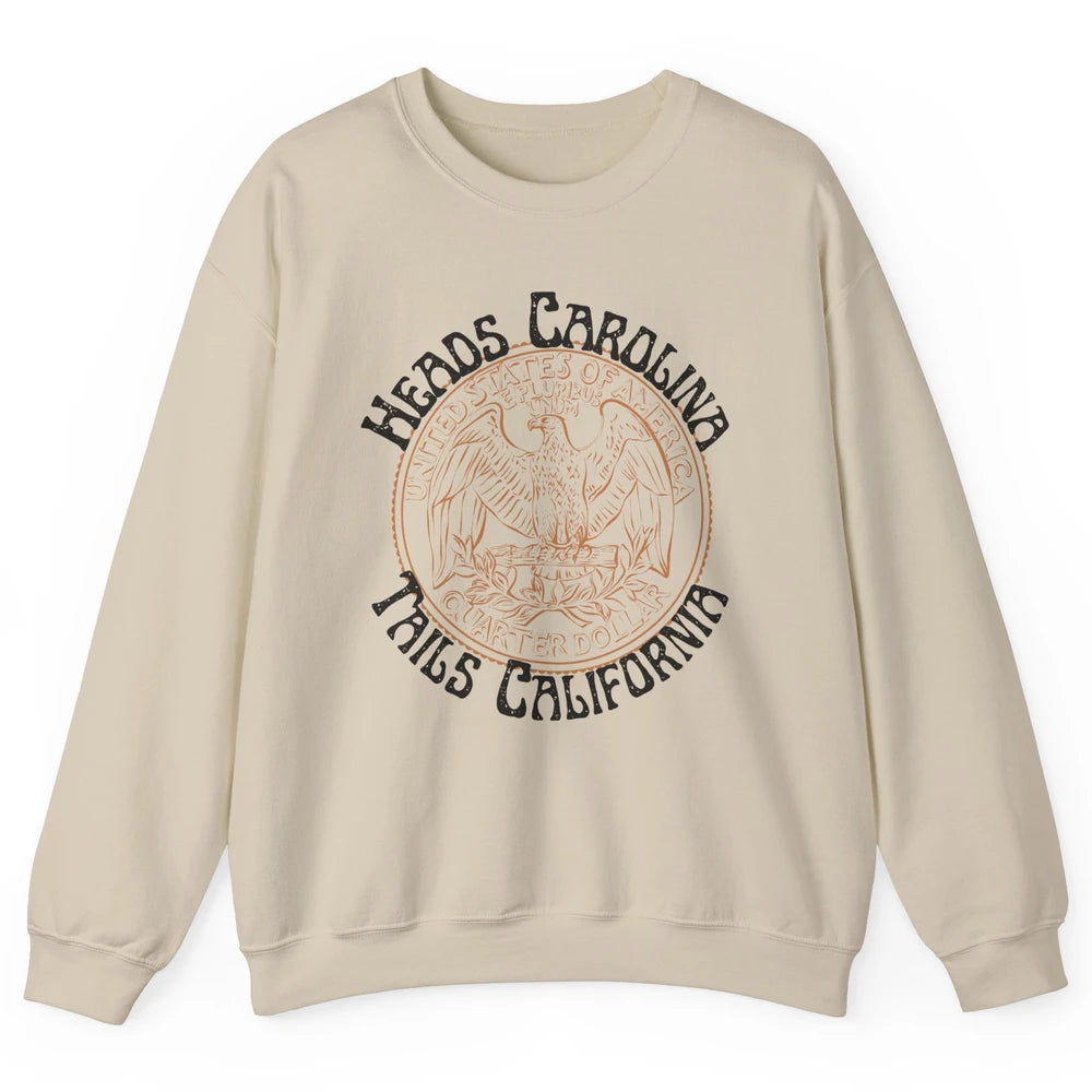 Vintage Heads Carolina Tail California US Western Country Unisex Crewneck Sweatshirt