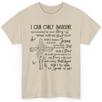 Floral Christian Cross I Can Imagine Bible Verse Religious Classic Unisex T-Shirt