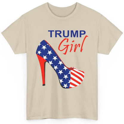 Trump Girl American Flag High Heels Republican Trump Support Classic Unisex T-Shirt