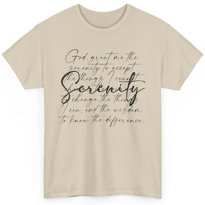 Christian Prayer God Grant Me The Serenity Bible Religious Classic Unisex T-Shirt