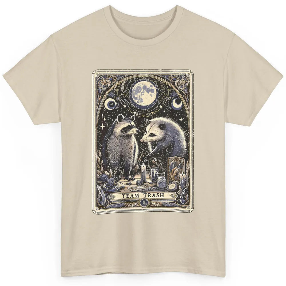 Team Trash Tarot Card Opossum Witchcraft Goth Possum Vintage Panda Raccoon Sarcastic Classic Unisex T-Shirt