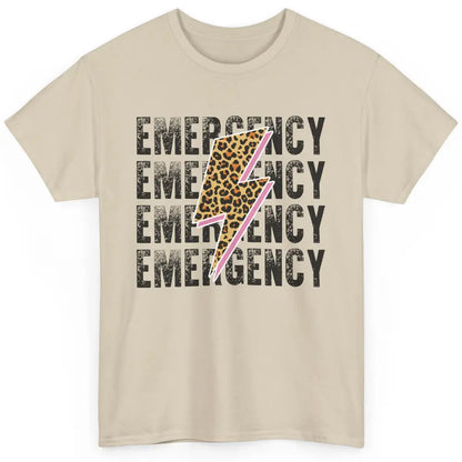 Emergency Room Nurse Department ER Leopard Lightening Retro Classic Unisex T-Shirt