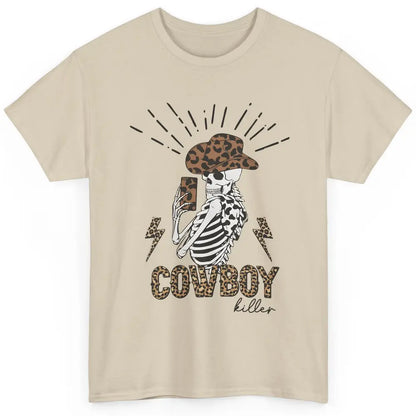 Cowboy Killer Skeleton Selfie Western Skull Leopard Retro Classic Unisex T-Shirt