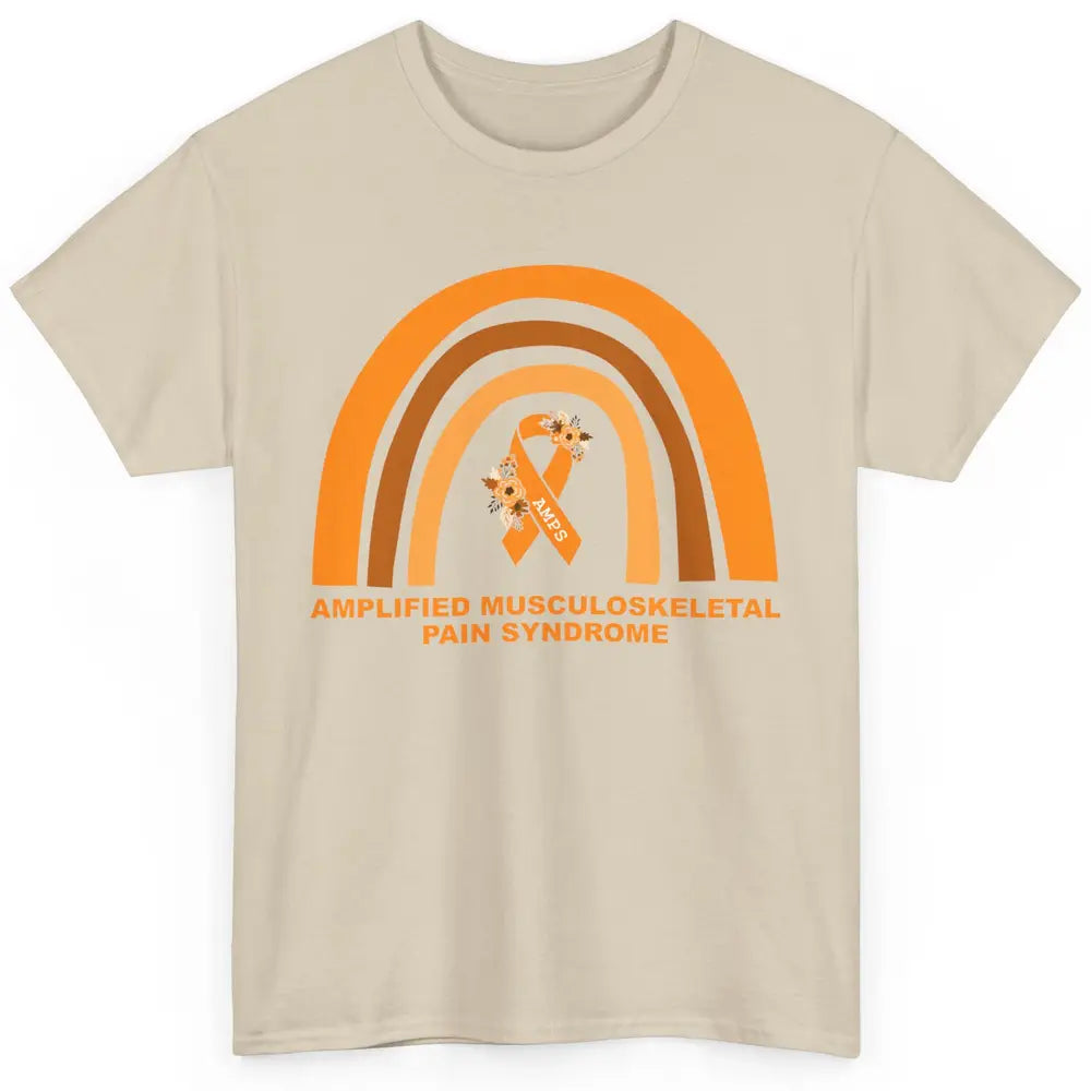 Amplified Musculoskeletal Pain Syndrome AMPS Orange Rainbow Classic Unisex T-Shirt