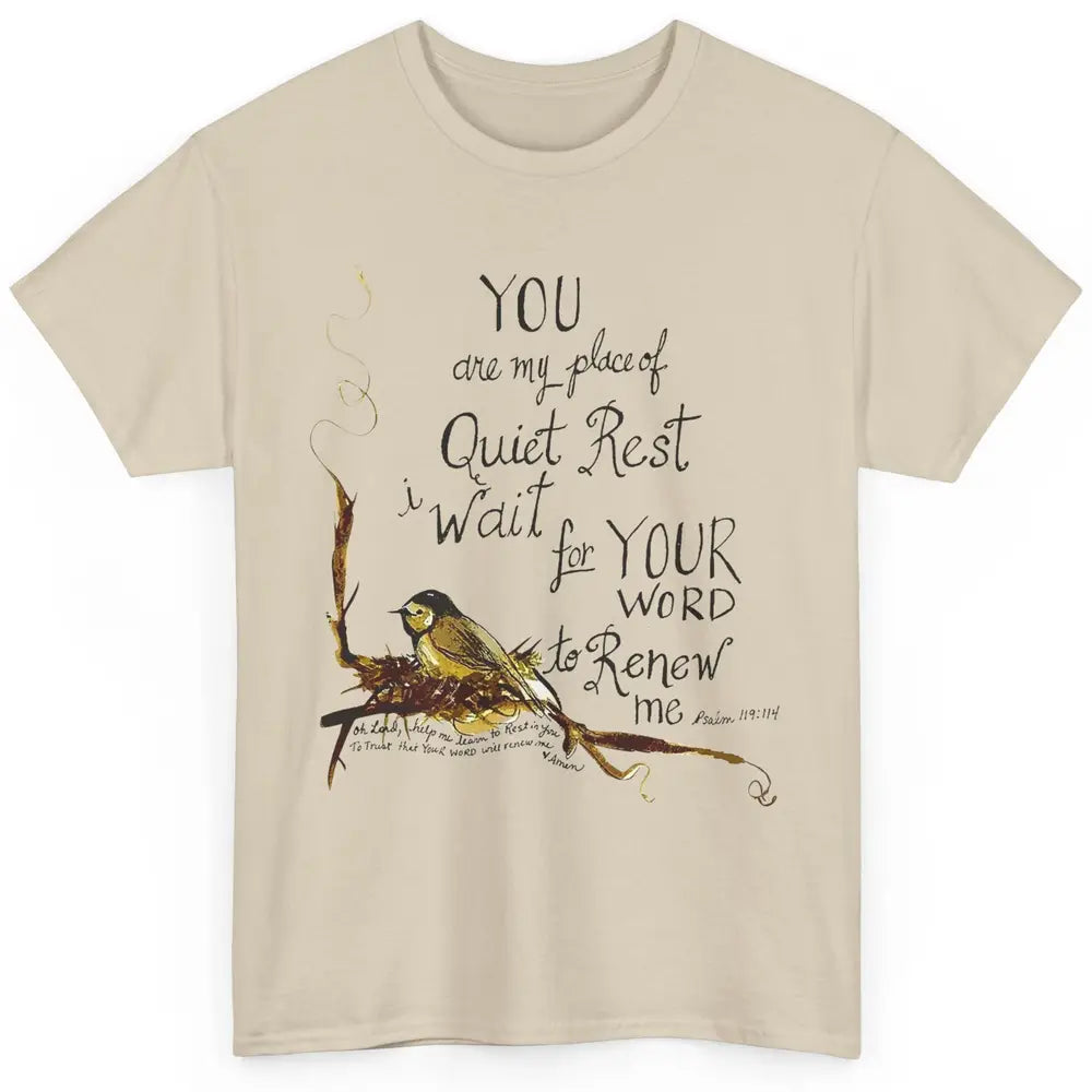 Christian Birds You're Place Of Rest Bible Verse Religious Classic Unisex T-Shirt