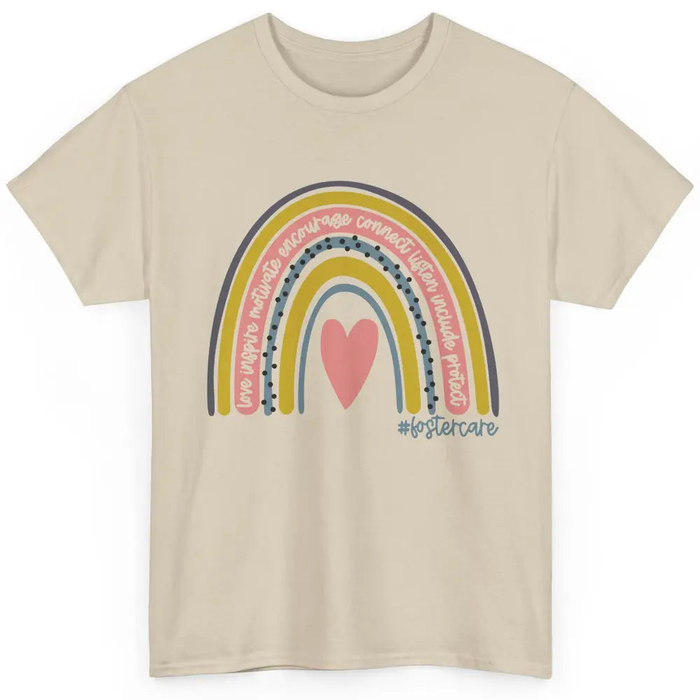 Foster Care Parents Support Rainbow Adoption Love Inspire Classic Unisex T-Shirt