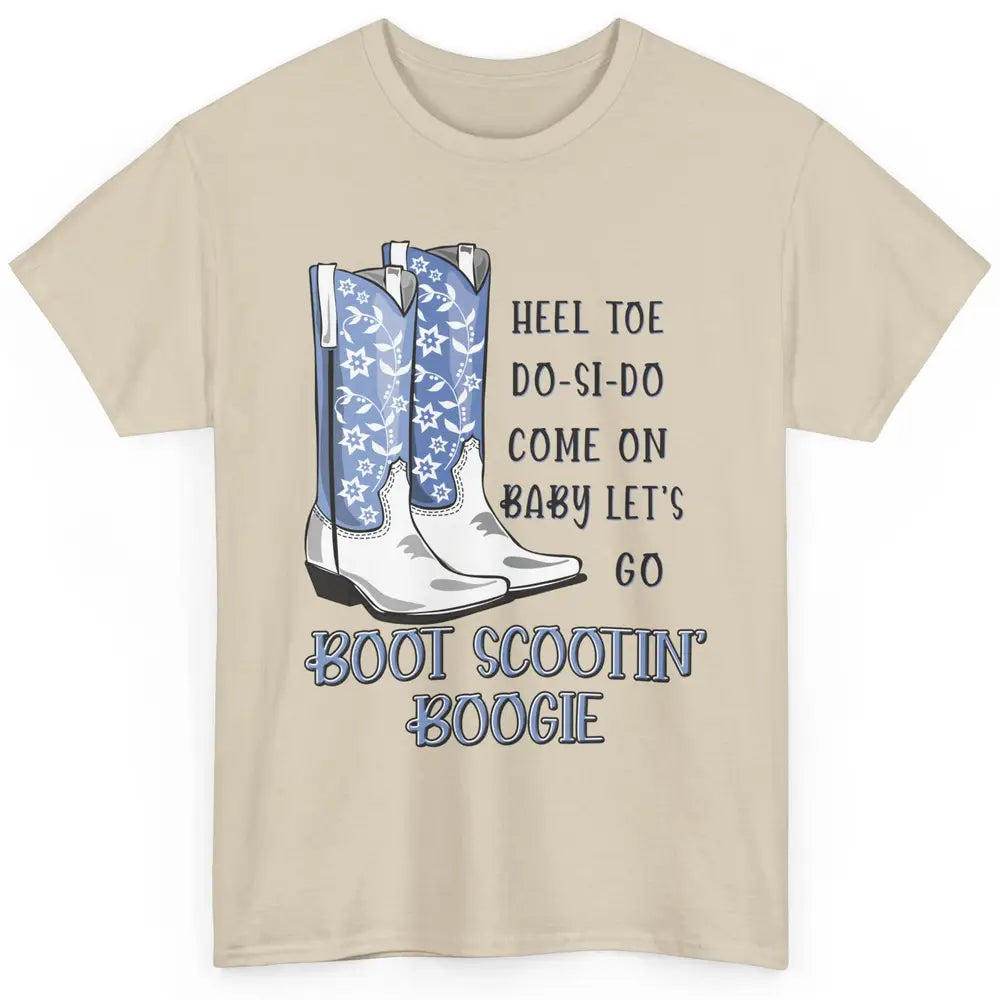 Floral Cowboy Boots Scooting Boogie Western Country Cowgirl Classic Unisex T-Shirt