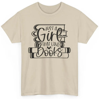 Funny Book Lovers Just A Girl That Loves Book Librarian Girl Classic Unisex T-Shirt