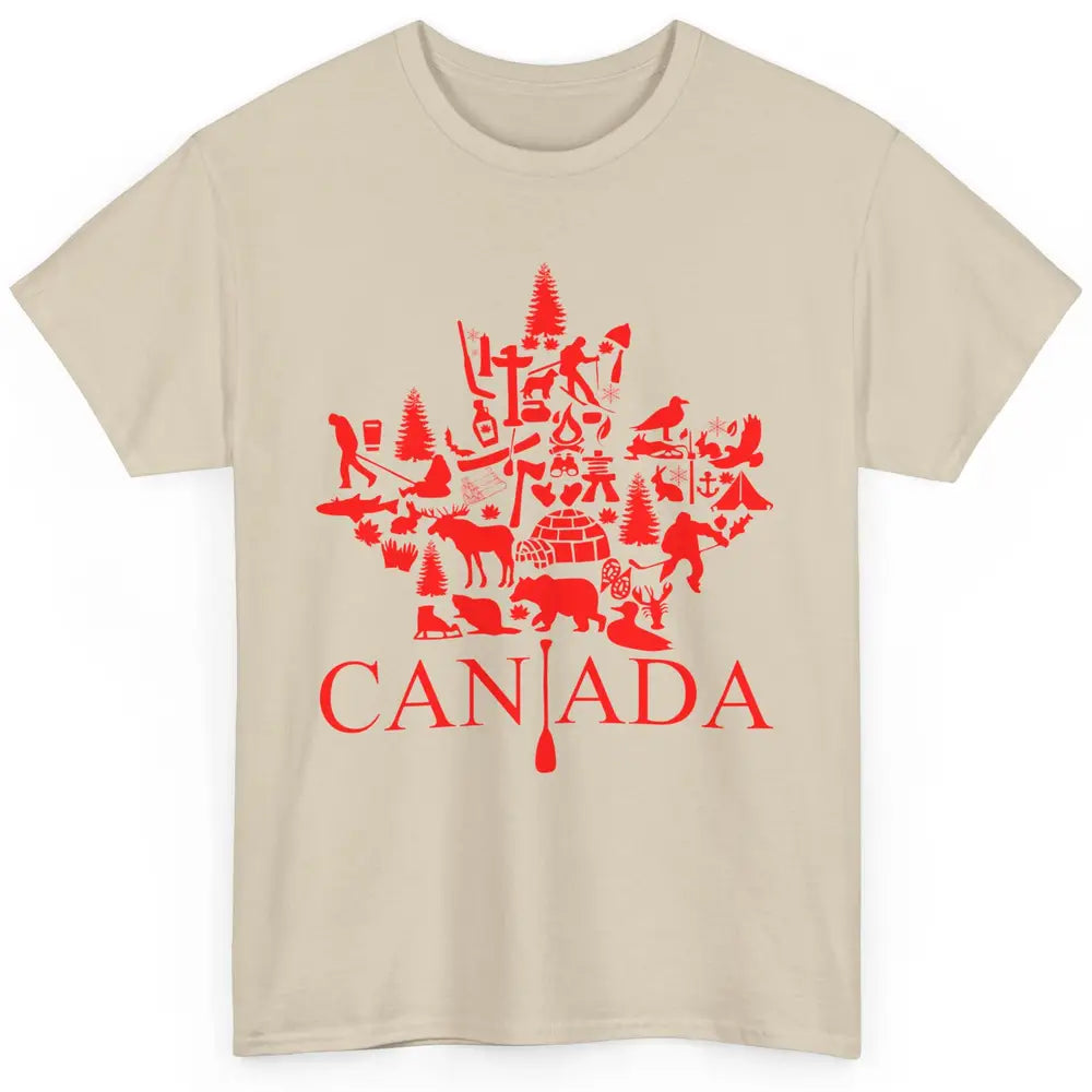 Canada Maple Leaf Canadian Symbols Canadian Root Gift Classic Unisex T-Shirt