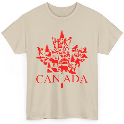 Canada Maple Leaf Canadian Symbols Canadian Root Gift Classic Unisex T-Shirt