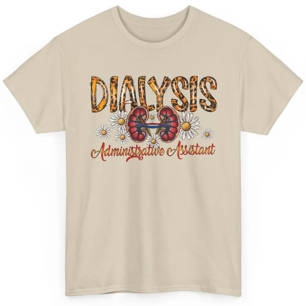 Floral Lungs Dialysis Administrative Assistant Nephrology Classic Unisex T-Shirt