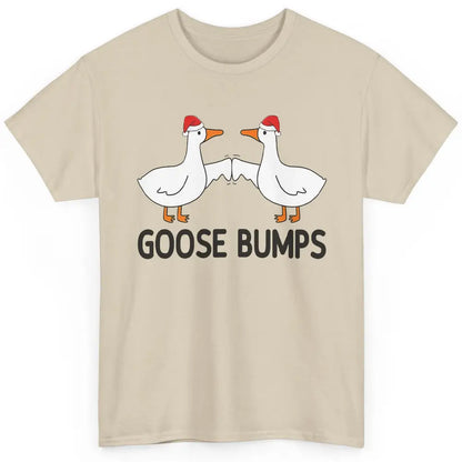 Funny Silly Goose Christmas Santa Goosebumps Winter Holiday Classic Unisex T-Shirt