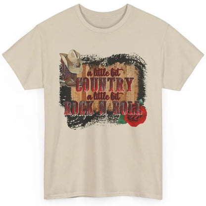 Cowboy Boots Hat A Little Country Little Rock N Roll Western Classic Unisex T-Shirt