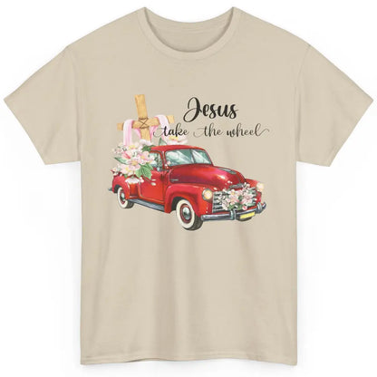 Floral Cross Truck Jesus Take The Wheel Christian Western Classic Unisex T-Shirt