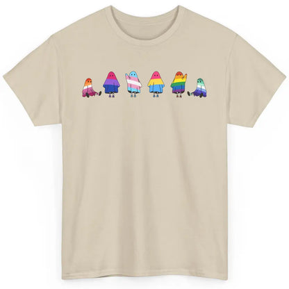 Cute Gay Baby Ghosts Spooky LGBTQ Lesbian Gay Pride Month Classic Unisex T-Shirt