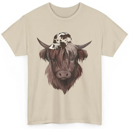 Funny Bull Cow With Hat Leopard Western Country Highland Cow Classic Unisex T-Shirt