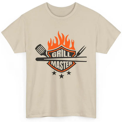 Funny BBQ Grill Master Grillfather Grilling Flames Grillers Classic Unisex T-Shirt