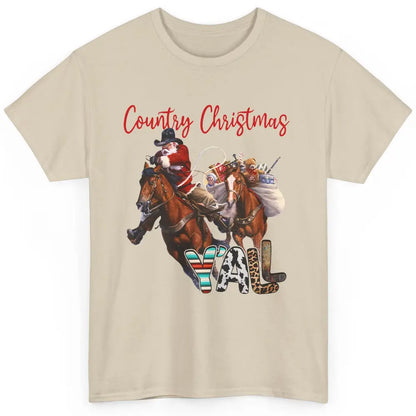 Santa Claus Country Christmas Y'all Western Country Cowboy Classic Unisex T-Shirt